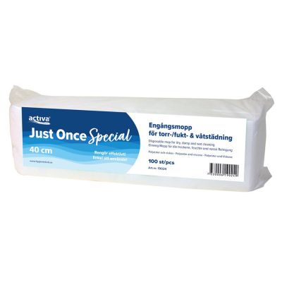 Activa Just Once vienreiz lietojams mops, 40cm (100gab/iepak.)