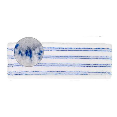 Premium 40cm mikrošķiedras mops balts/zils