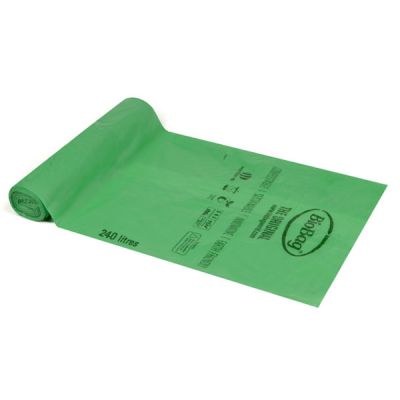 Atkritumu maiss BioBag 240L, rullī 12gab, 109x159cm, 17mkr