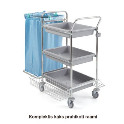 Trolley Tecno 62 with 2 bag holder, chromed