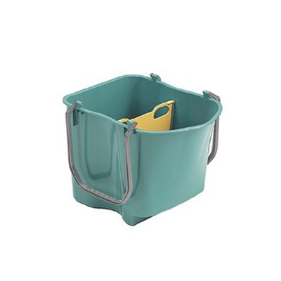Green plastic bucket lt.28 w/partition