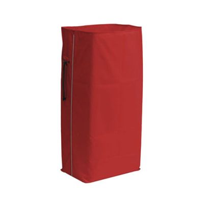 120L plastificēta sarkana soma ar rāvējslēdzēju Magic/Green ratiņiem