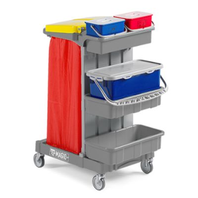 Cleaning trolley Magic System 610 Basic 2x70L bag holder