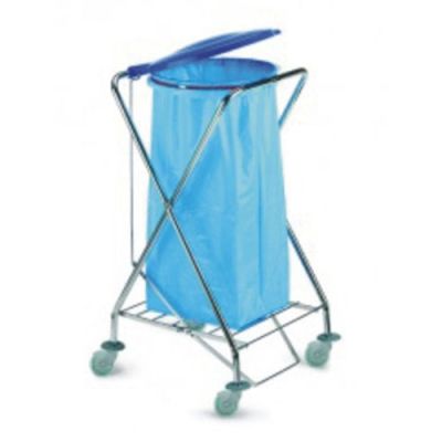 Waste collection cart Dust with pedal and lid 120L