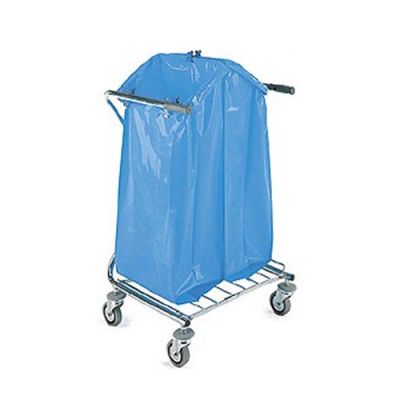 Waste collection cart Dust 2 x120 L squared chromed trolley