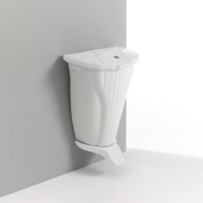 TTS Wall Up Atkritumu tvertne balta ar baltu pedāli un vāku 50L