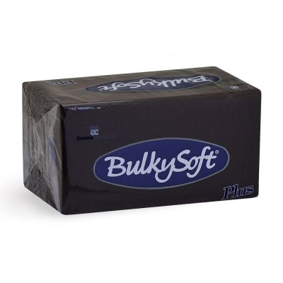 BulkySoft galda salvetes,38x38 2 slāņu 1/8, melnas