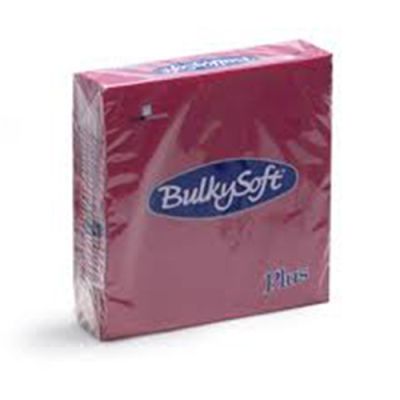 BulkySoft napkins Plus 38x38cm 2-ply. 1/4 bordeaux 1440 pcs