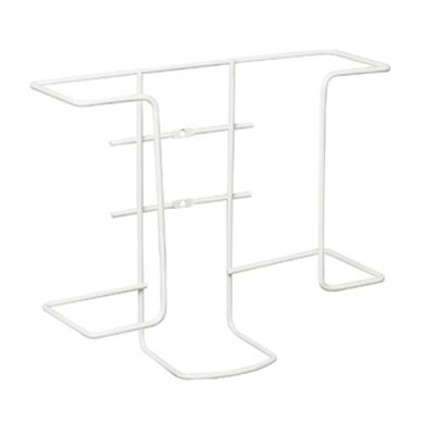 Holder for 2 disposable glove boxes metal,  white