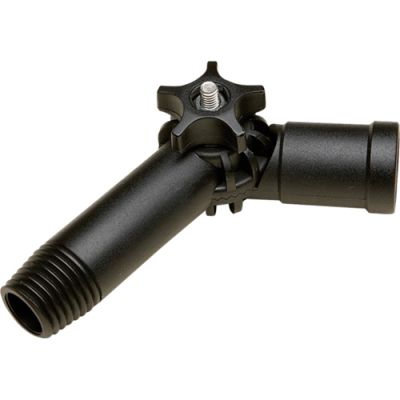 Leņķa adapters ar vītni, 14cm, melns
