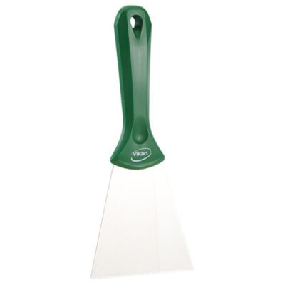 Nerūsējošā tērauda rokas skrāpis, 100mm, zaļš
