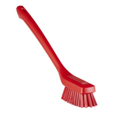 Šaura mazgāšanas birste garā kātā, 420mm, cieta, sarkana