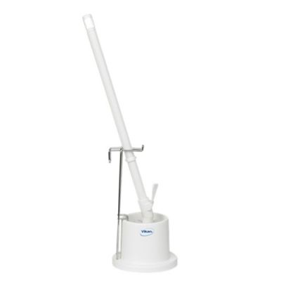 Vikan Toilet brush 720mm white medium holder and wall bracke