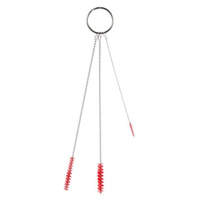 Vikan birstu komplekts ar 3 birstēm -Ø2, Ø6, Ø6 mm, 150mm, sarkans