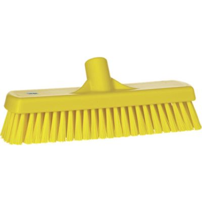 Vikan wall/floor washing brush 305mm hard, yellow