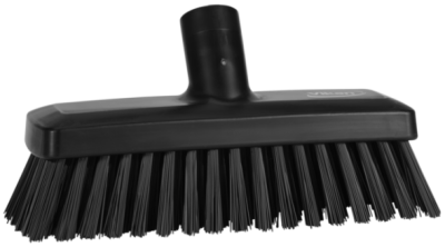 Vikan Compact Wall/deck scrub, 225mm,stiff, black