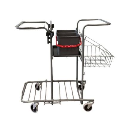 Trolley M2 with traditional sack frame, basket, buckets 2x6L