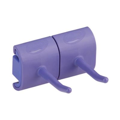 Vikan sienas turētājs - dubultais āķis, 82mm, violets