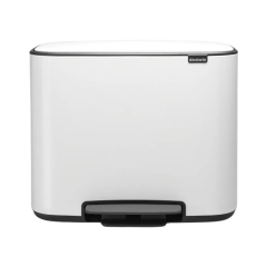 Brabantia waste bin Bo pedal 11+23L, white