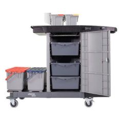 Cleaning trolley MatriX Box, lockable door