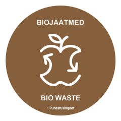 Waste sorting label, BIOJÄÄTMED, brown
