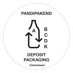 Waste sorting label, PANDIPAKEND, white