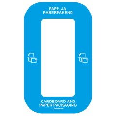 Waste sorting label Bin Multi PABER JA PAPP, blue