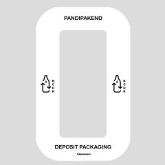 Waste sorting label Bin Multi PANDIPAKEND, white