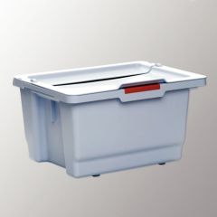 Vileda mopu kaste uz ratiem, pelēka