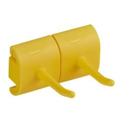 Vikan sienas turētājs - dubultais āķis, 82mm, dzeltens