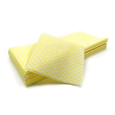 Impregnated dustcloth 30x60cm, yellow/white (25pcs/pack)