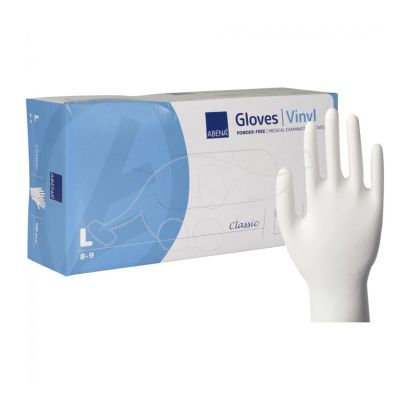 Vinyl glove powderfree L/8-9  100 pc/pack, transparent