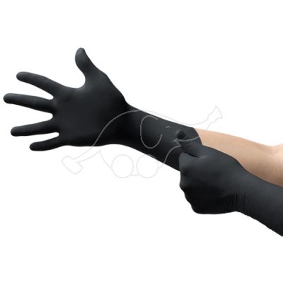 Nitrile glove MICROFLEX®e textured black M 100pcs/pack