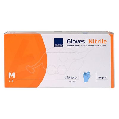 Nitrile glove powderfree M/7-8 150pcs/pack blue