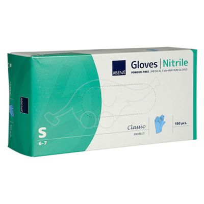 Nitrile glove powderfree S/6-7 blue 150pcs/pack
