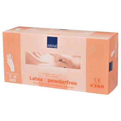 Latex glove powderfree M/7-8  neutral 100 pc/pack