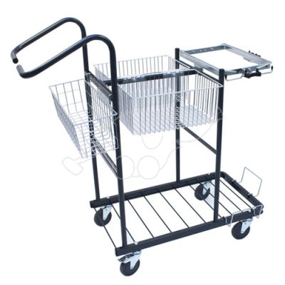 Cleaning trolley Max 17, black frame