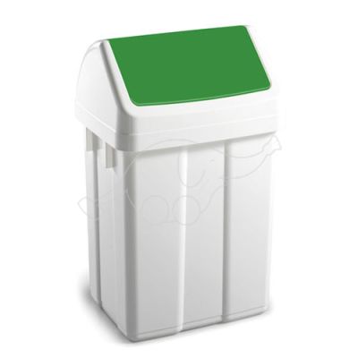 Dust bin Max 25L swing lid, white/ green