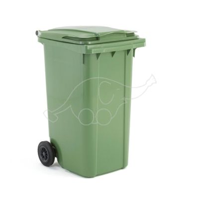 Atkritumu tvertne 240L ar 2 ritenīšiem,Zaļa