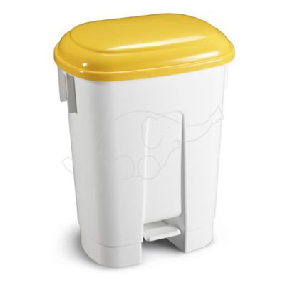 Bin Derby XL 60L oval with pedal and yellow lid