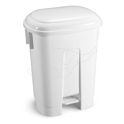 Bin Derby XL 60L oval with pedal and white lid