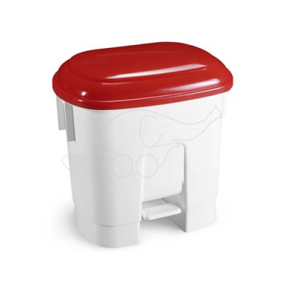 Derby bin 30 lt. white and red lid