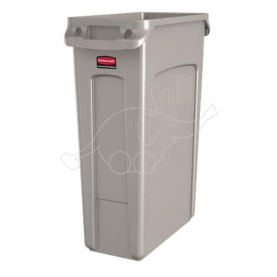Rubbermaid 87L Slim Jim with venting channels light grey