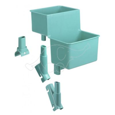 Plastik double bucket-support green