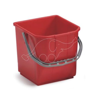 Plastic bucket lt 25 red
