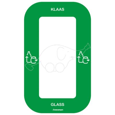 Waste sorting label Bin Multi KLAAS, green