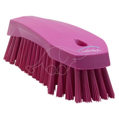 Vikan hand scrub brush L 200mm hard, pink