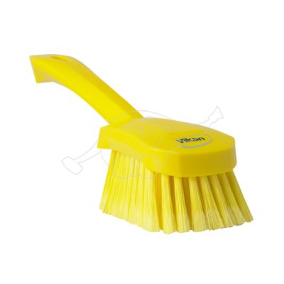 Vikan washing brush w/short handle 270 mm Soft/split, yellow