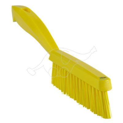 Vikan narrow hand brush w/handle, 300 mm, very hard, yellow