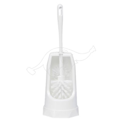 Vikan Toilet Brush w/Rim Brush, 400 mm, Medium,White A:V5056